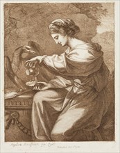 Angelica Kauffmann, Swiss, 1741-1807, Hebe with the Eagle, 1780, etching and aquatint printed in