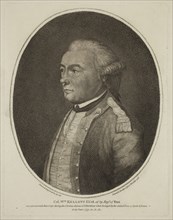 William Baillie, English, 1723-1810, Lieutenant Colonel Kellett, 1786, crayon manner engraving and