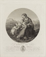 Giuseppe Longhi, Italian, 1766-1831, after Leonardo da Vinci, Italian, 1452-1519, La Madonna del