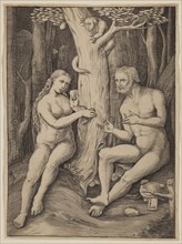 Unknown (Dutch), after Lucas van Leyden, Netherlandish, 1494-1533, Fall of Adam and Eve, between