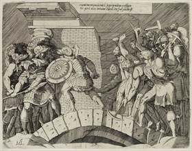 Michele Greco, Italian, 1539-1604, Horatio Cocles Defending the Bridge against the Soldiers of