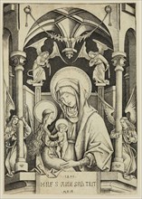 Mair von Landshut, German, active ca. 1485-1520, The Virgin and Child with Saint Anne, ca. 1499,