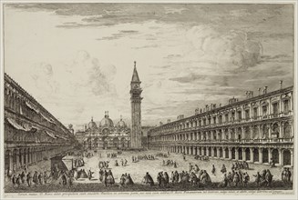 Michele Giovanni Marieschi, Italian, 1696-1743, Piazza San Marco, ca. 1741, etching printed in