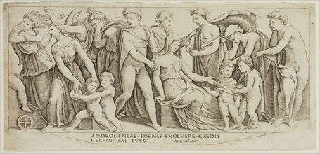 Master of the Die, Italian, Marriage of Jason and Creusa, 16th century, engraving printed in black