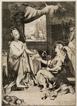 Federico Barocci, Italian, 1535-1612, Annunciation, between 1584 and 1588, etching, engraving, and