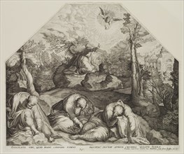 Jacobus Matham, Dutch, 1571-1631, after Taddeo Zuccaro, Italian, 1529-1566, The Agony in the