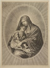 Adrian Melar, Flemish, 1633-1667, Madonna and Child, mid-17th century, engraving printed in black
