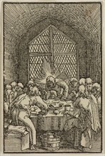 Albrecht Altdorfer, German, 1480-1538, The Last Supper, ca. 1513, woodcut printed in black ink on