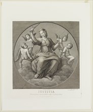 Raphael Morghen, Italian, 1758-1833, after Raphael, Italian, 1483-1520, Justice, between 1758 and
