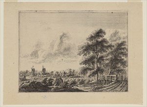 Giles Neyts, Flemish, 1623-1687, Little Bridge, 17th century, etching and engraving printed in