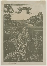 Heinrich Lodel, German, 1798-1861, after Hans Ulrich Wechtlin, The Virgin Sitting in a Garden, 19th