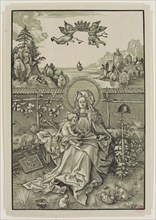 Heinrich Lodel, German, 1798-1861, after Hans Ulrich Wechtlin, The Virgin Sitting in a Garden, 19th