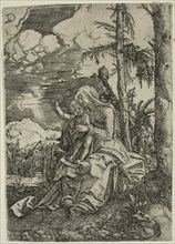 Albrecht Altdorfer, German, 1480-1538, Madonna with the Blessing Child, 1515, engraving printed in