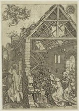 Marcantonio Raimondi, Italian, 1487-1534, after Albrecht Dürer, German, 1471-1528, Nativity, 16th