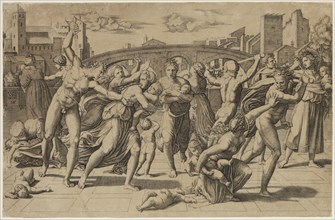 Marcantonio Raimondi, Italian, 1487-1534, after Raphael, Italian, 1483-1520, Massacre of the
