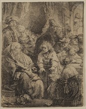 Rembrandt Harmensz van Rijn, Dutch, 1606-1669, Joseph Telling His Dreams, 1638, etching printed in