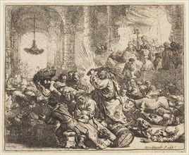 Rembrandt Harmensz van Rijn, Dutch, 1606-1669, Christ Driving the Money Changers from the Temple,