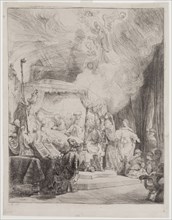 Rembrandt Harmensz van Rijn, Dutch, 1606-1669, Death of the Virgin, 1639, etching and drypoint