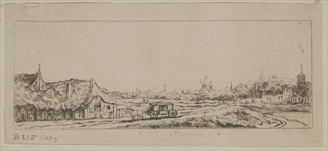Unknown (Dutch), after Philips de Koninck, Dutch, 1619-1688, Landscape with a Coach, between 17th