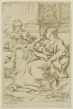 Guido Reni, Italian, 1575-1642, Holy Family, between 16th and 17th century, etching printed in