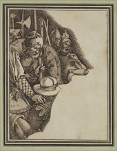 after Albrecht Dürer, German, 1471-1528, Group of Soldiers, 1519, pen and brown ink on cream laid