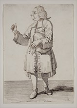 Pier Leone Ghezzi, Italian, 1674-1755, A Caricature of a Man Holding His Hat Under His Left Arm,