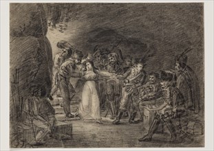 Hippolyte Lecomte, French, 1781-1857, Scene with Bandit, between late 18th and mid-19th century,
