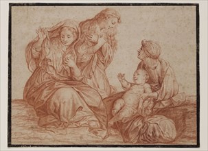 Unknown (Italian), after Raphael, Italian, 1483-1520, Marriage of St. Catherine, 18th century, red