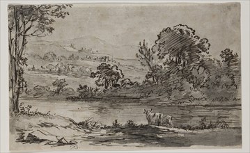 Jean Jacques de Boissieu, French, 1736-1810, Landscape with River, between 1736 and 1810, pen and