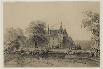 Eugène Edouard Soulès, French, 1811-1876, Chateau de Chabrignac, 19th century, graphite pencil and