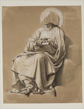 Unknown (French), Mark, 19th century, graphite pencil highlighted with white on tan paper, Sheet: