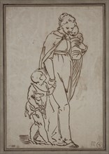 Unknown (Italian), after Luca Cambiaso, Italian, 1527-1585, Virgin, Infant Jesus and St. John, ca.