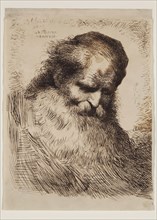 Giovanni Benedetto Castiglione, Italian, 1616 - 1670, Head of an Old Man, mid-17th century, pen and