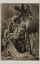 Alexandre Joseph Desenne, French, 1785-1827, Descent from the Cross, early 19th century, pen and