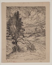 George W. Clark, American, By the River, 1892, etching printed in black ink on wove paper, Plate: 8