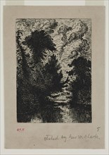 George W. Clark, American, Untitled, ca. 1893, Etching printed in black on wove paper, Plate: 5 3/4