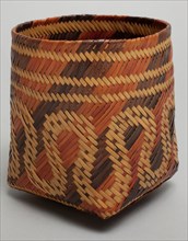 Chitimacha, Native American, Basket, between 1890 and 1910, cane, Overall: 4 1/2 × 3 5/8 inches (11