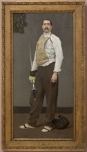 Gari Melchers, American, 1860-1932, The Fencing Master, ca. 1895, oil on canvas, Unframed: 81 1/4 ×