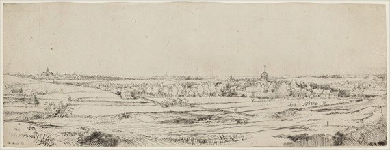 Rembrandt Harmensz van Rijn, Dutch, 1606-1669, The Goldweigher's Field, 1651, etching and drypoint