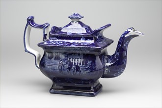 Unknown (English), Mt. Vernon, The Seat of the Late Gen'l Washington Teapot, between 1820 and 1830,