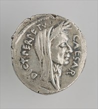 Roman, Denarius depicting Julius Caesar, 44 BC, silver