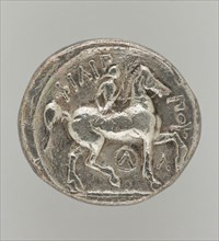 Greek, Olympic Coin of Philip II of Macedon, 359/336 BC, silver, Overall: 13/16 (diameter) × 1/4