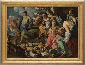Sigismondo Coccapani, Italian, 1583 - 1643, Moses and the Daughters of Jethro, 1630s, oil on