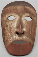 Eskimo, Native American, Mask, late 19th century, wood and pigment, Overall: 8 1/8 × 5 1/2 inches