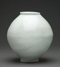 Unknown (Korean), Moon Jar, 18th century, Porcelain with glaze, Overall: 14 1/2 × 14 1/2 inches (36