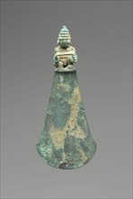 Mochica, Precolumbian, Ceremonial Knife, between 500 BCE and 500 CE, copper, shell, and mica,