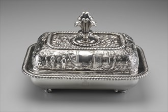 Samuel Kirk, American, 1793-1872, Dish, between 1835 and 1843, silver, Overall: 6 3/4 × 11 1/2 × 8