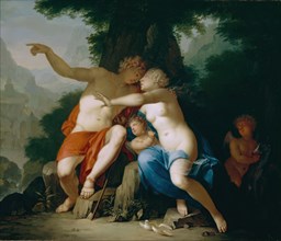 Matthaus Terwesten, Dutch, 1670-1757, Venus and Adonis, c. 1718, oil on canvas, Unframed: 17 5/8 ×