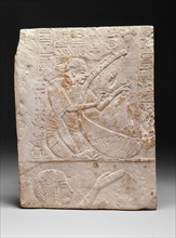 Egyptian, Relief with Blind Harpist, 1350/1300 BC, Carved Limestone, 18 1/2 x 14 1/8 x 1 1/2 in. (