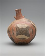 Quapaw, Native American, Bottle, between 1650 and 1750, fired clay, red, white and black slip